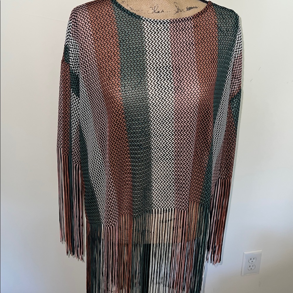 Zara Multicolor Knit Fringe Garment - Picture 7 of 11